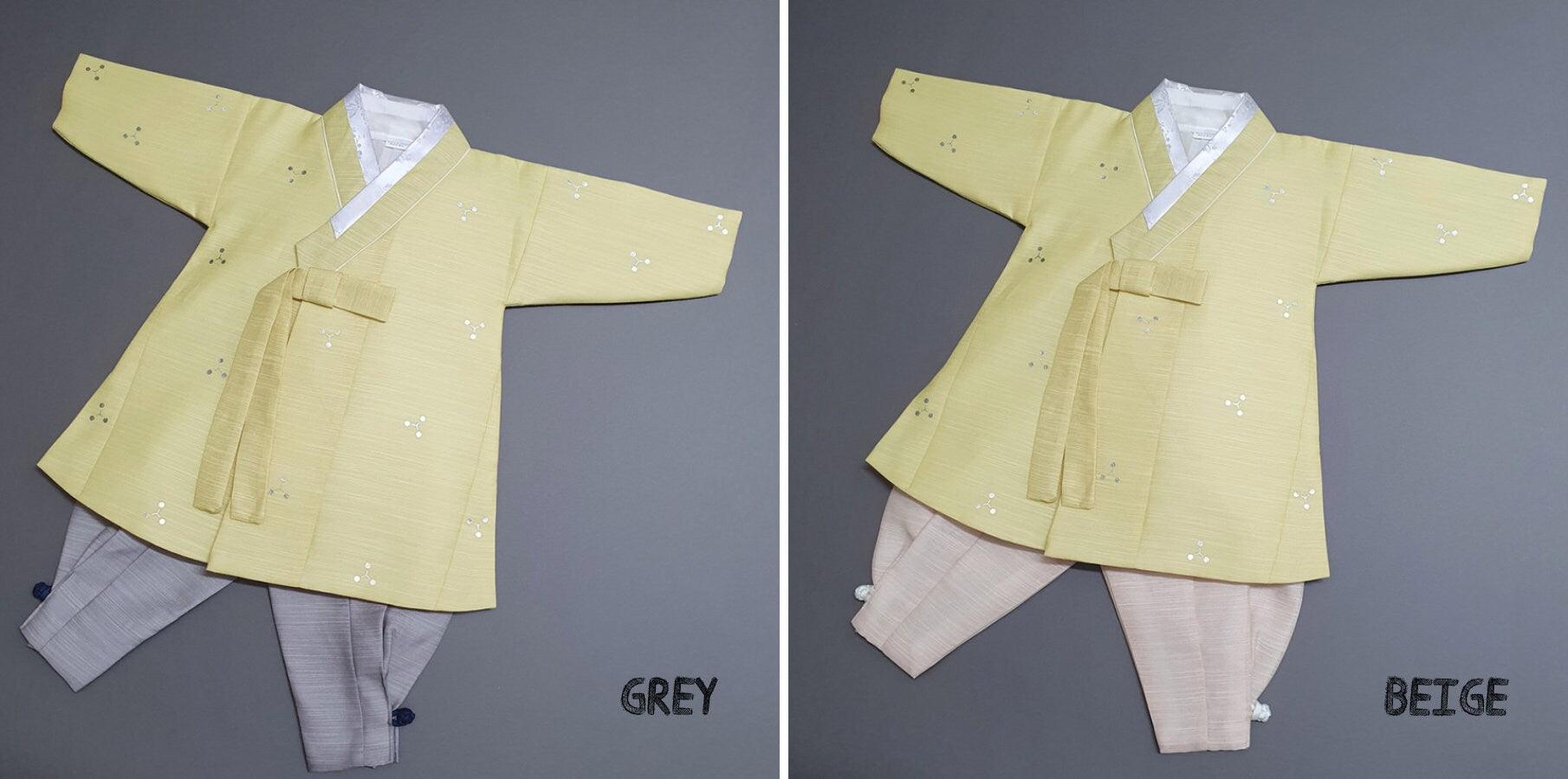 Sungjoon Silver Foil Lemon Boy Hanbok (100D-8YR) - Native Korean