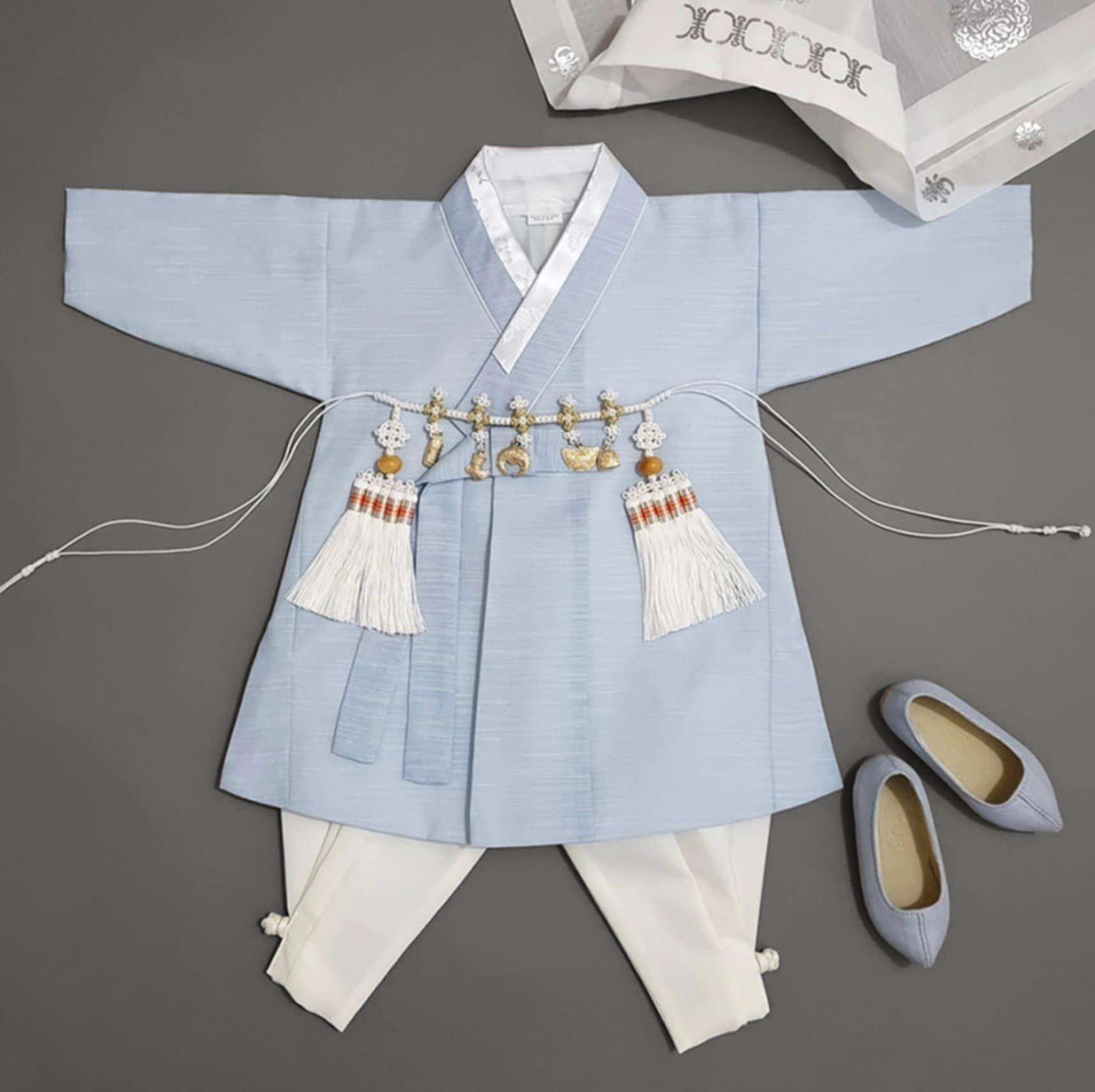 Sungjoon Sky Ivory Boy Hanbok (100D-8YR) - Native Korean