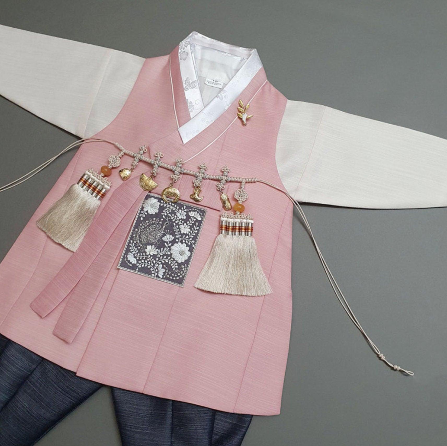 Sungju Coral Solid Boy Hanbok (100D-10YR) - Native Korean