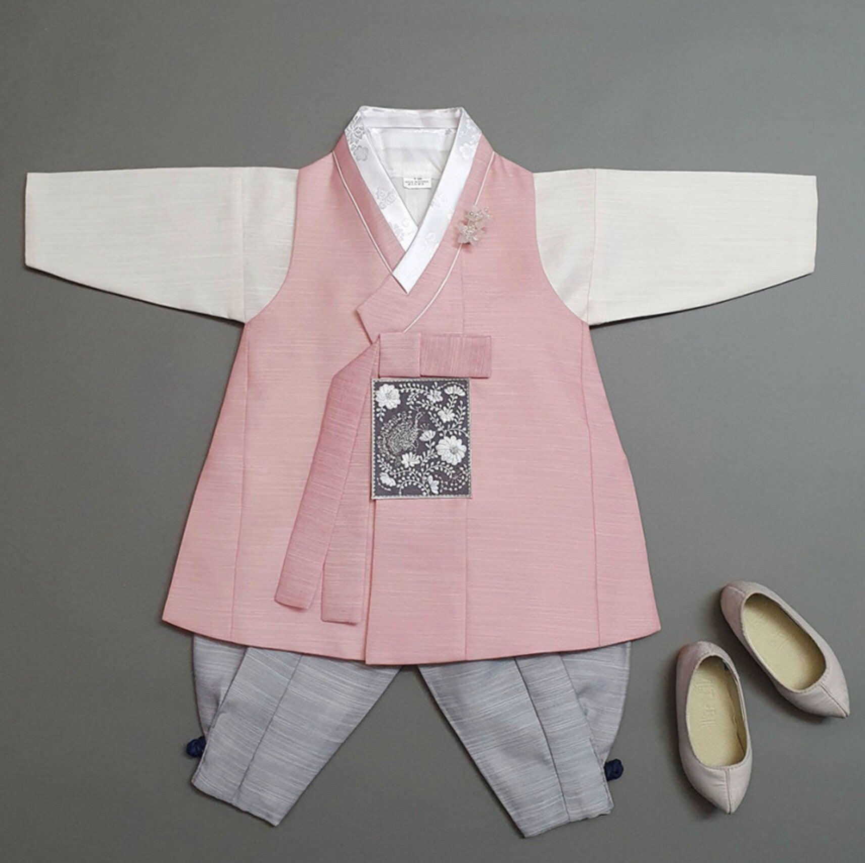 Sungju Coral Solid Boy Hanbok (100D-10YR) - Native Korean