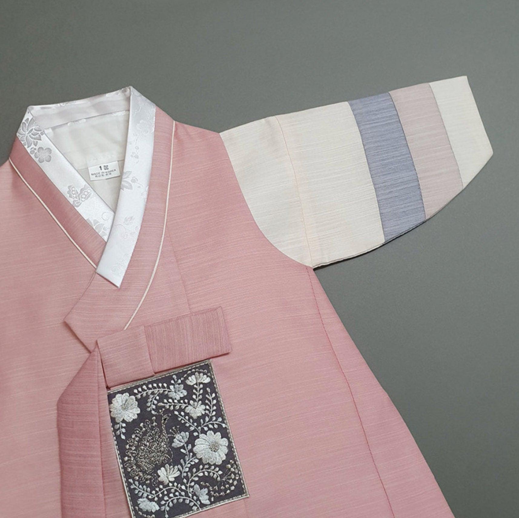 Sungju Coral Stripe Boy Hanbok (100D-10YR) - Native Korean