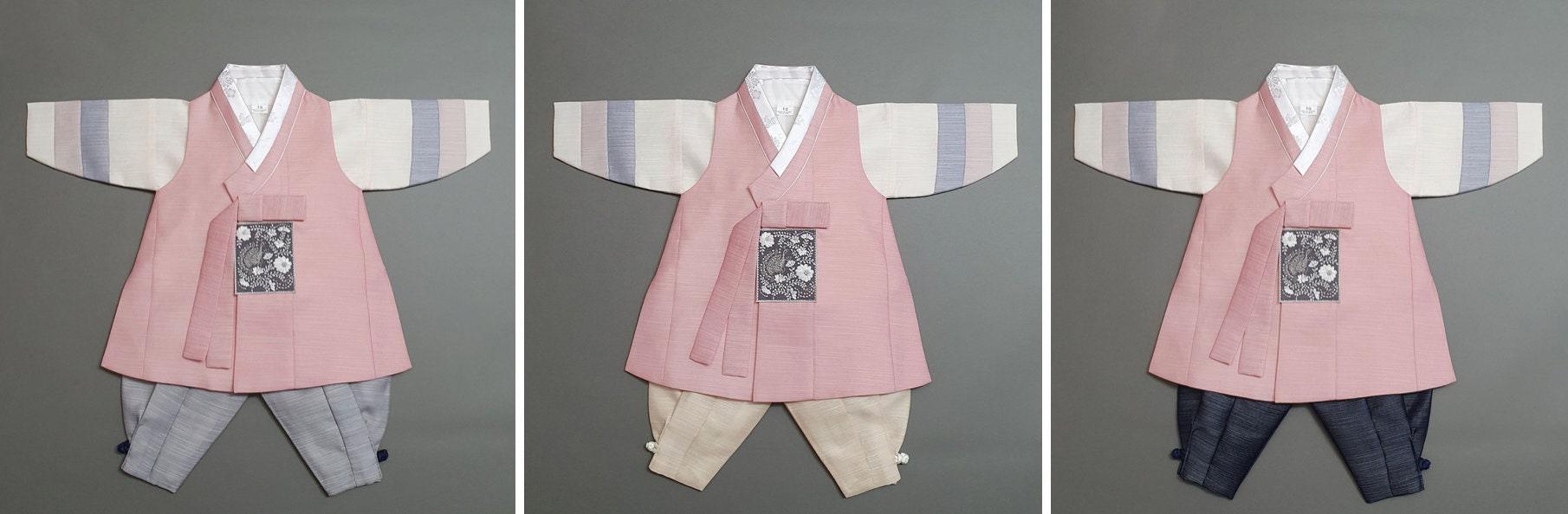 Sungju Coral Stripe Boy Hanbok (100D-10YR) - Native Korean
