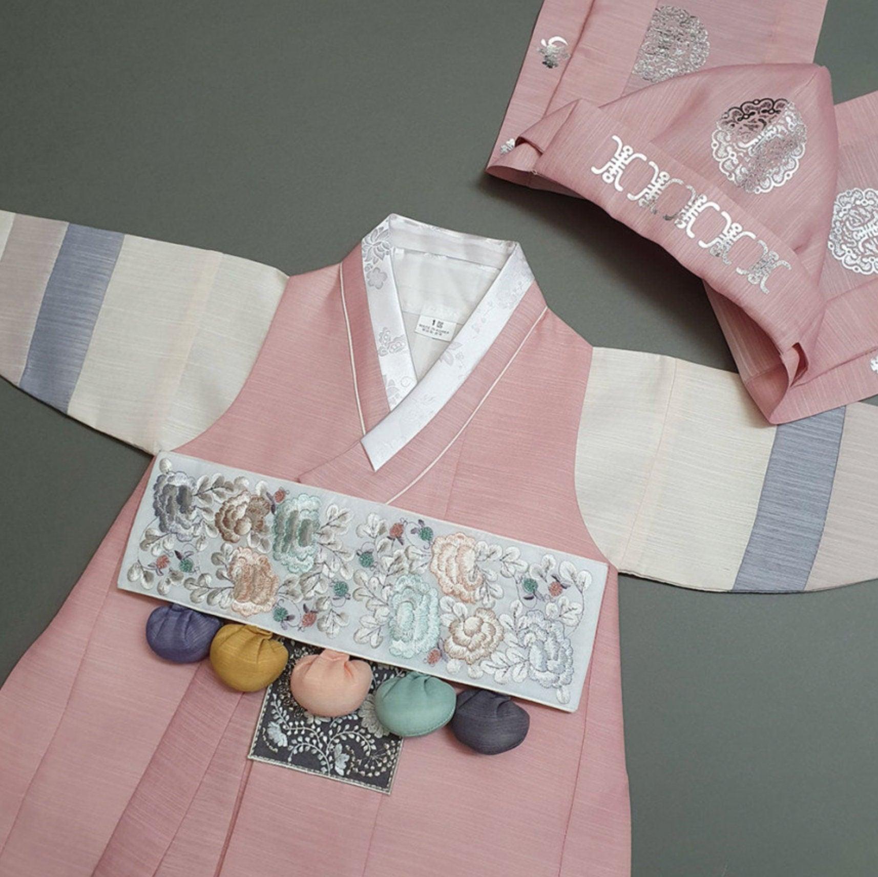 Sungju Coral Stripe Boy Hanbok (100D-10YR) - Native Korean