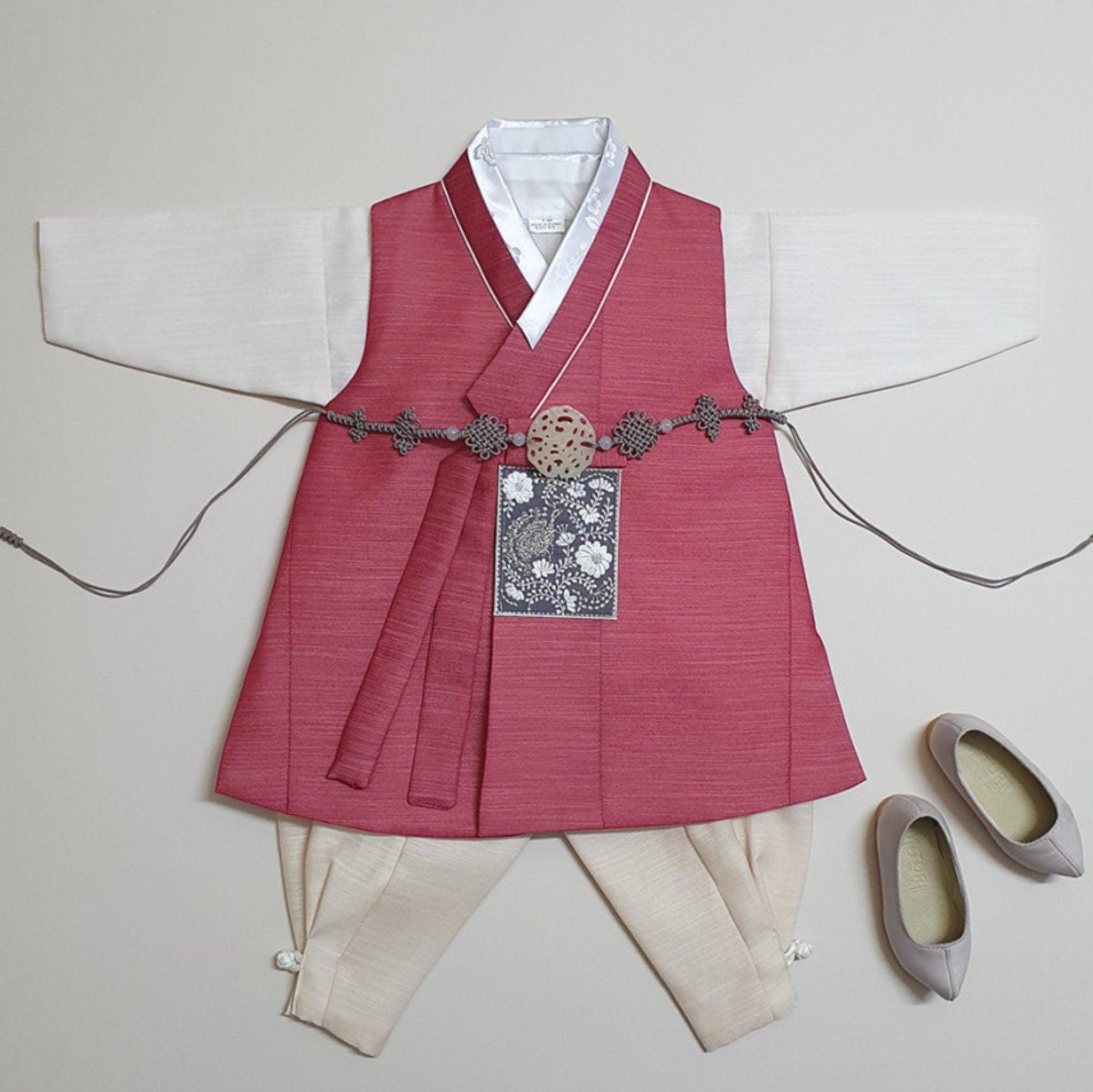 Sungju Indie Red Boy Hanbok (100D-10YR) - Native Korean