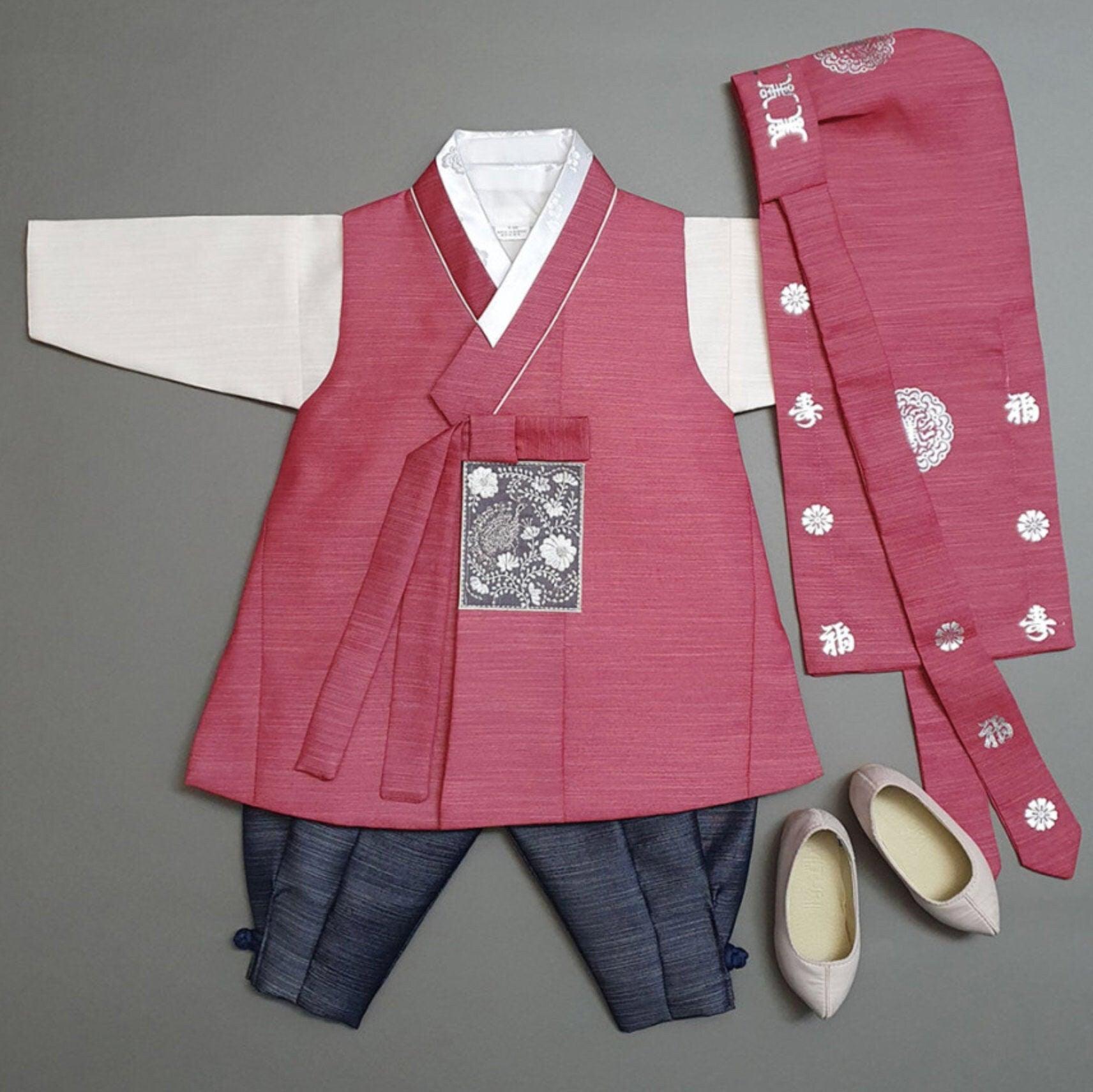 Sungju Indie Red Boy Hanbok (100D-10YR) - Native Korean