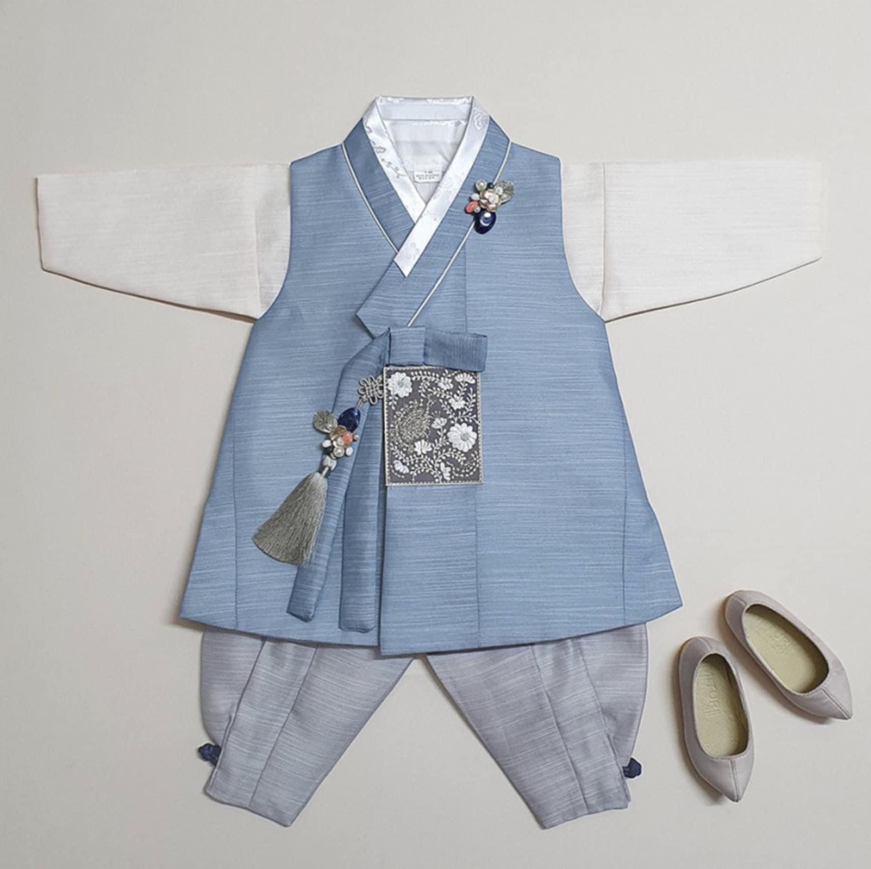 Sungju Light Blue Boy Hanbok (100D-10YR) - Native Korean