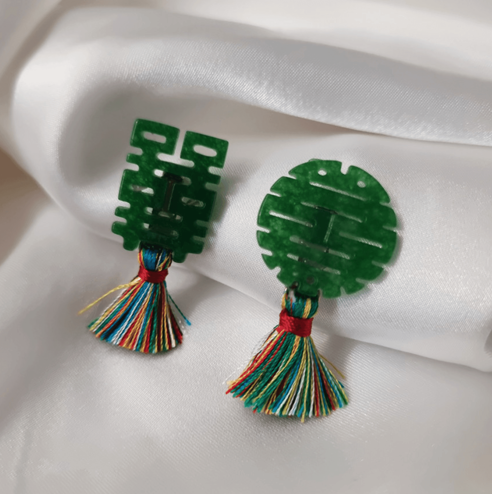 Traditional Jade Tassel Brooch - Native Korean