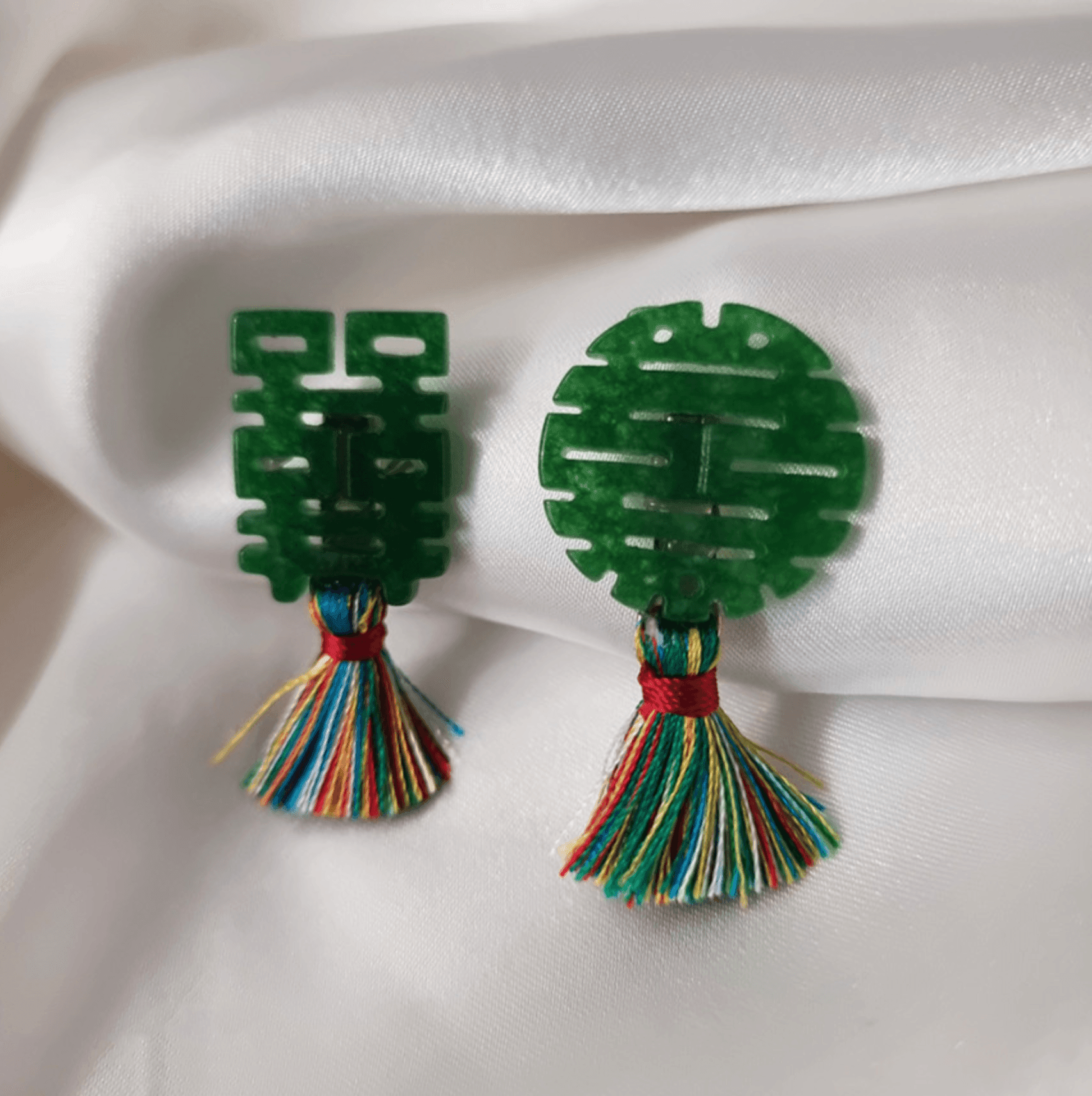 Traditional Jade Tassel Brooch - Native Korean
