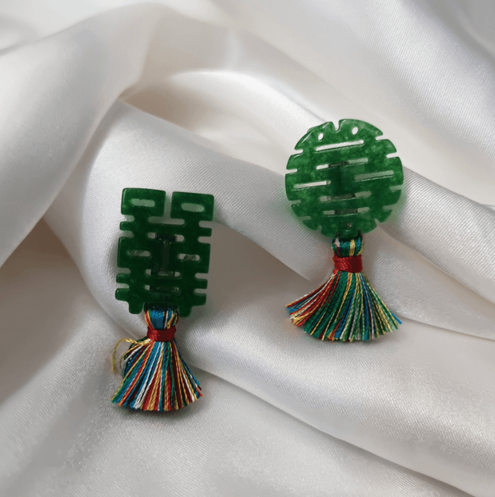 Traditional Jade Tassel Brooch - Native Korean