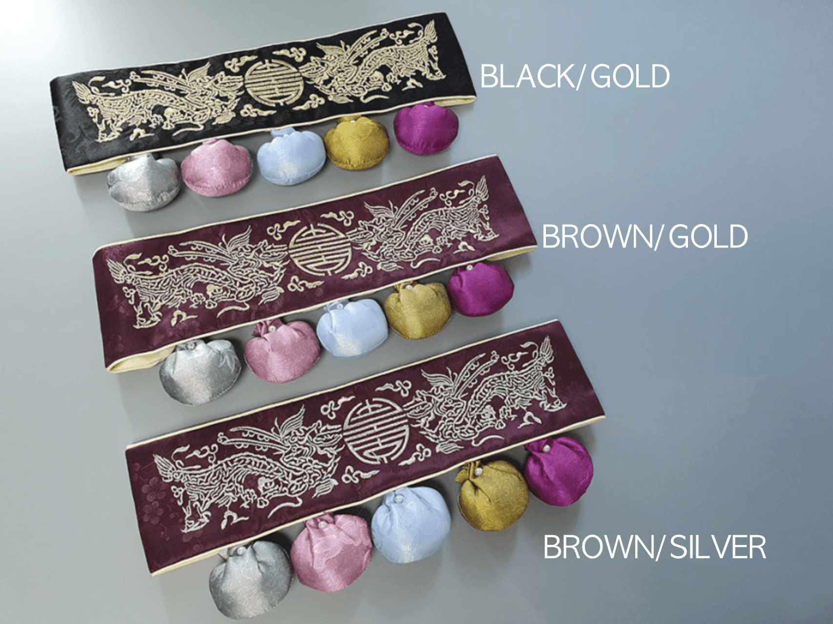 Velvet Embroidery Belt - Native Korean