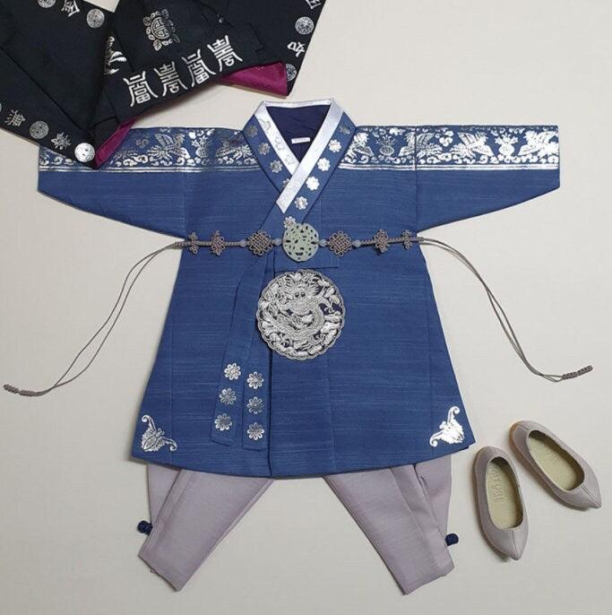 Wheyun Blue Boy Hanbok (100D-1YR) - Native Korean