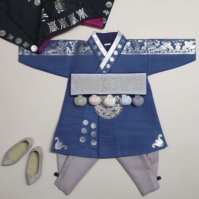 Wheyun Blue Boy Hanbok (100D-1YR) - Native Korean