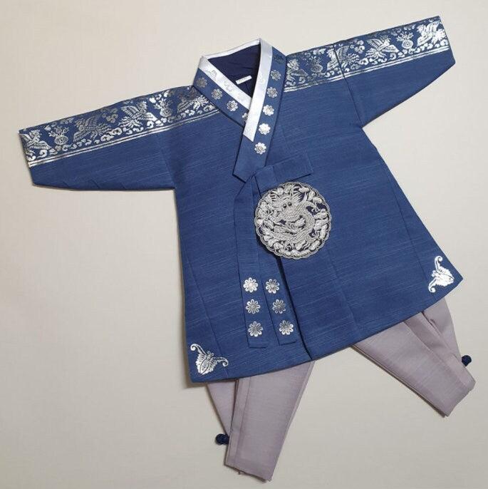 Wheyun Blue Boy Hanbok (100D-1YR) - Native Korean