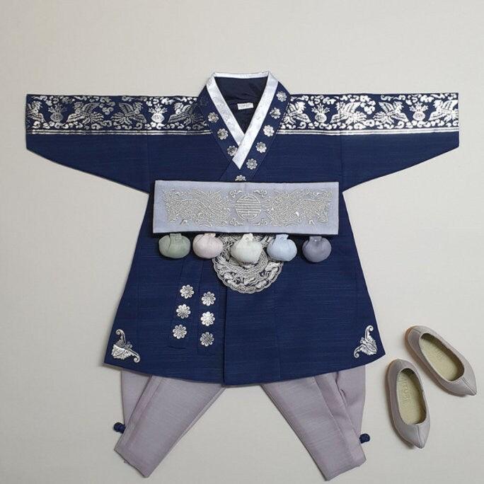 Wheyun Navy Boy Hanbok (100D-10YR) - Native Korean