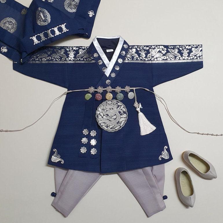 Wheyun Navy Boy Hanbok (100D-10YR) - Native Korean