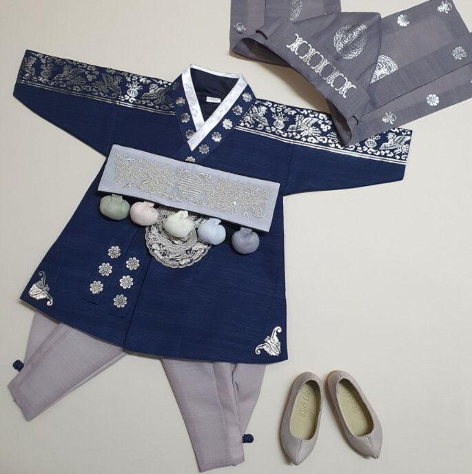 Wheyun Navy Boy Hanbok (100D-10YR) - Native Korean