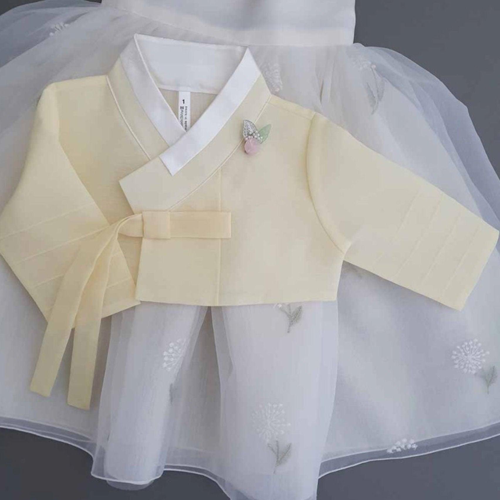 Xia Yellow Dress Girl Hanbok (100D-9YR) - Native Korean
