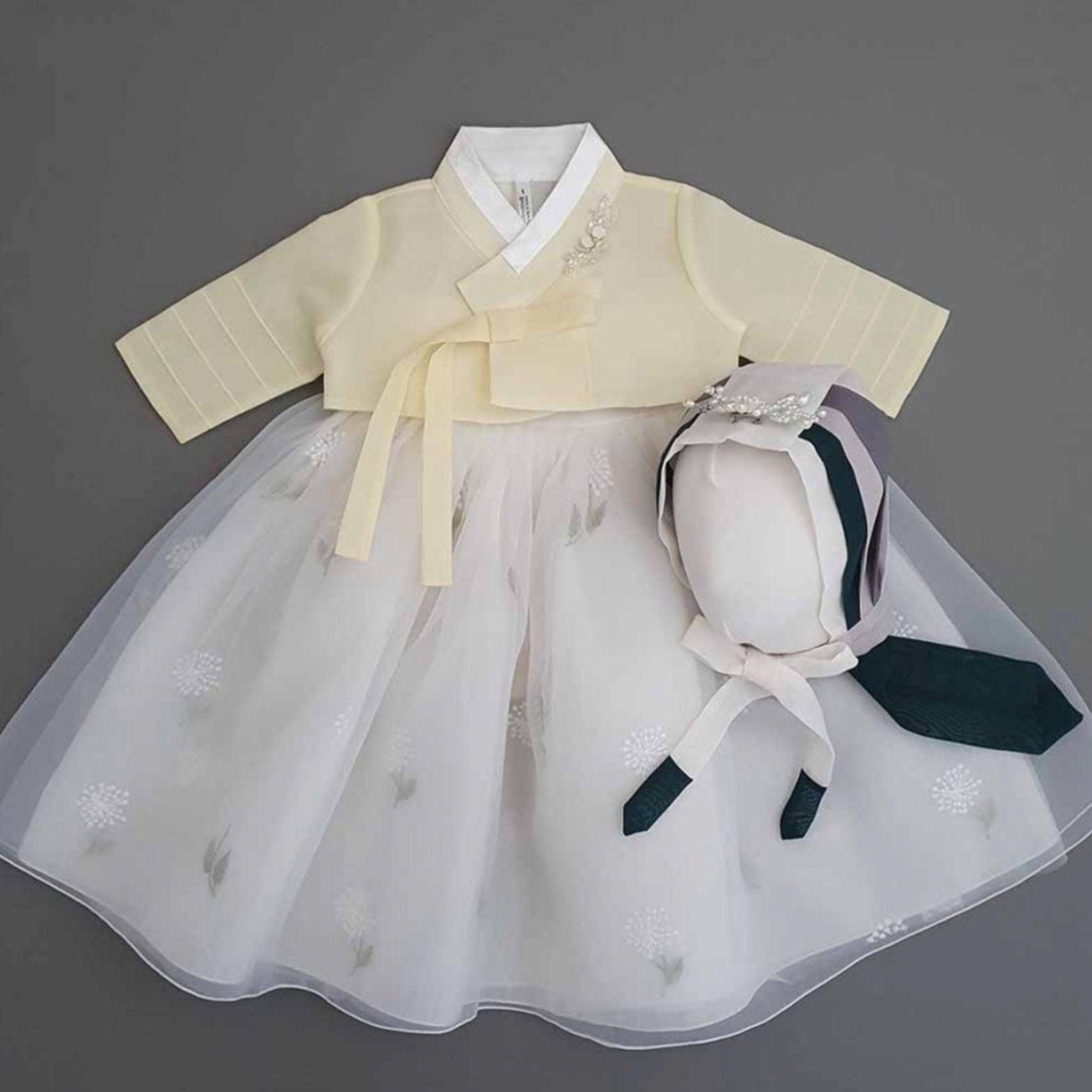 Xia Yellow Dress Girl Hanbok (100D-9YR) - Native Korean