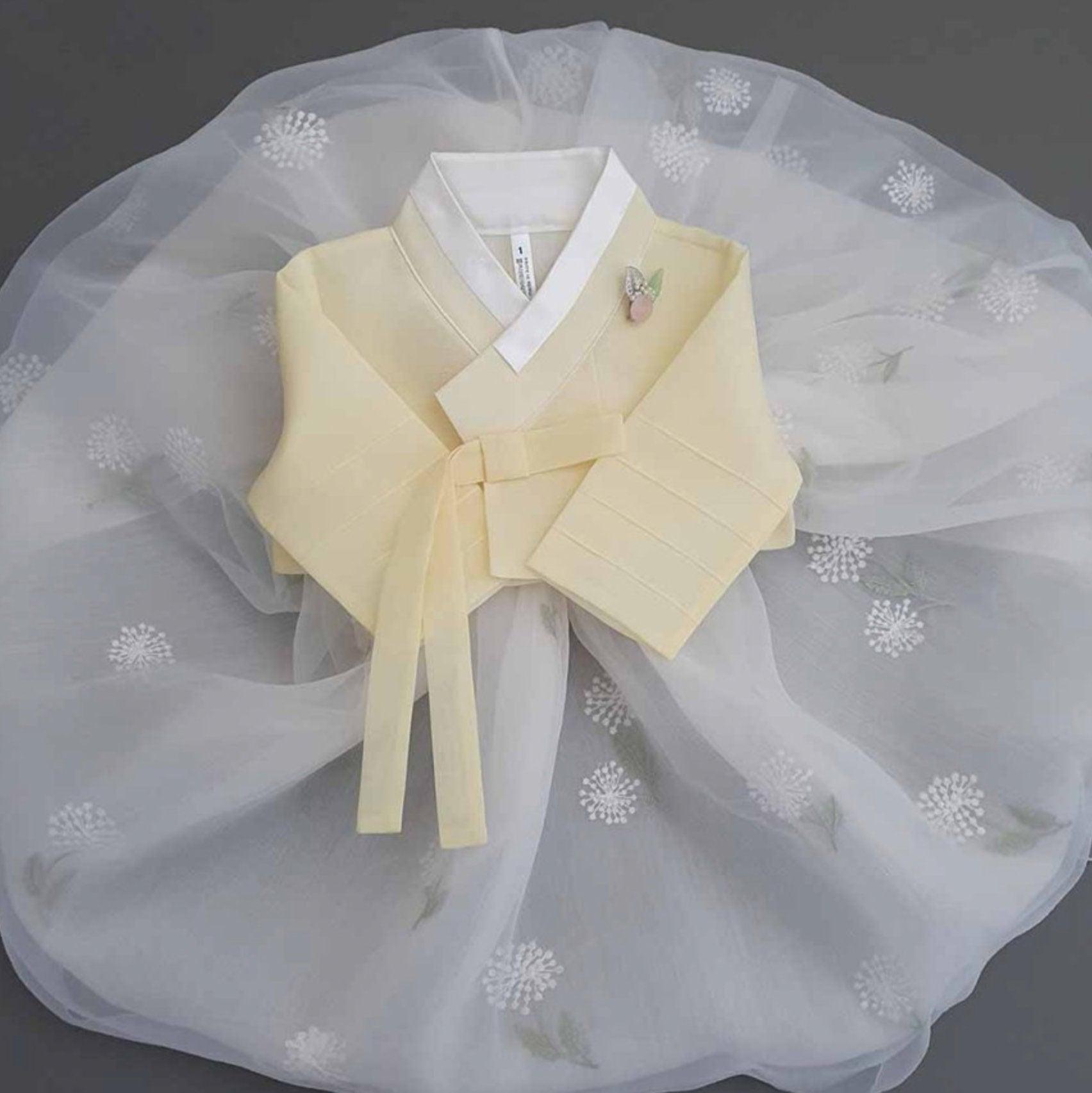 Xia Yellow Dress Girl Hanbok (100D-9YR) - Native Korean