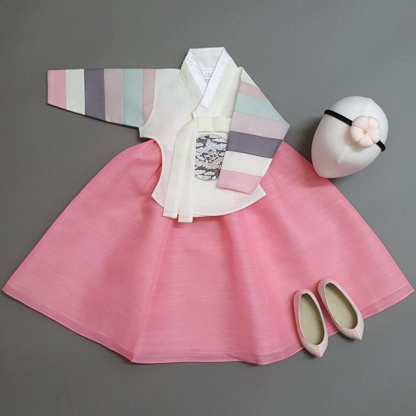 Yedong Dangeui Pink Girl Hanbok (100D-15YR) - Native Korean