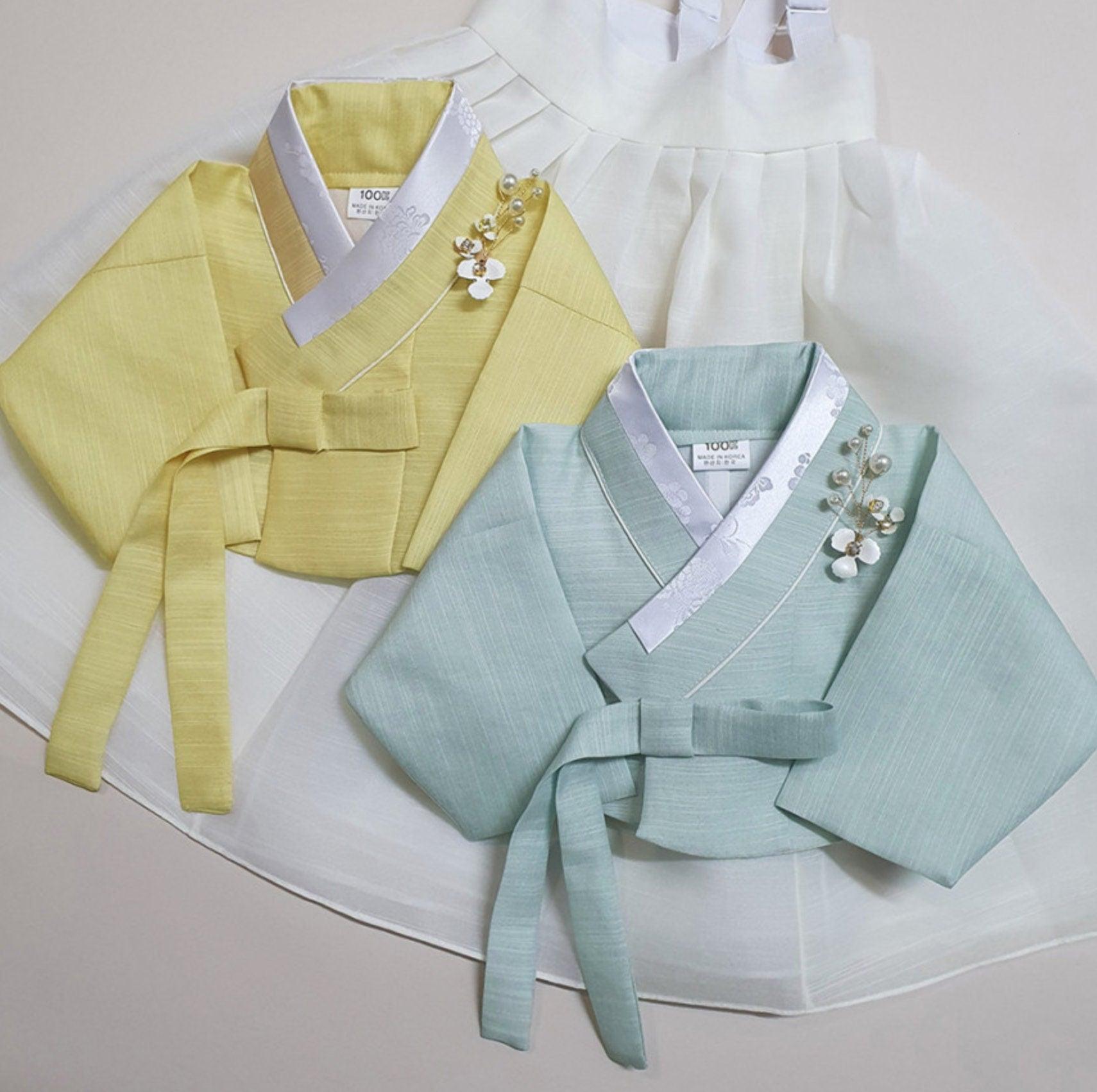 Yejin Lemon Mint Jeogori Girl Hanbok (100D-1YR) - Native Korean