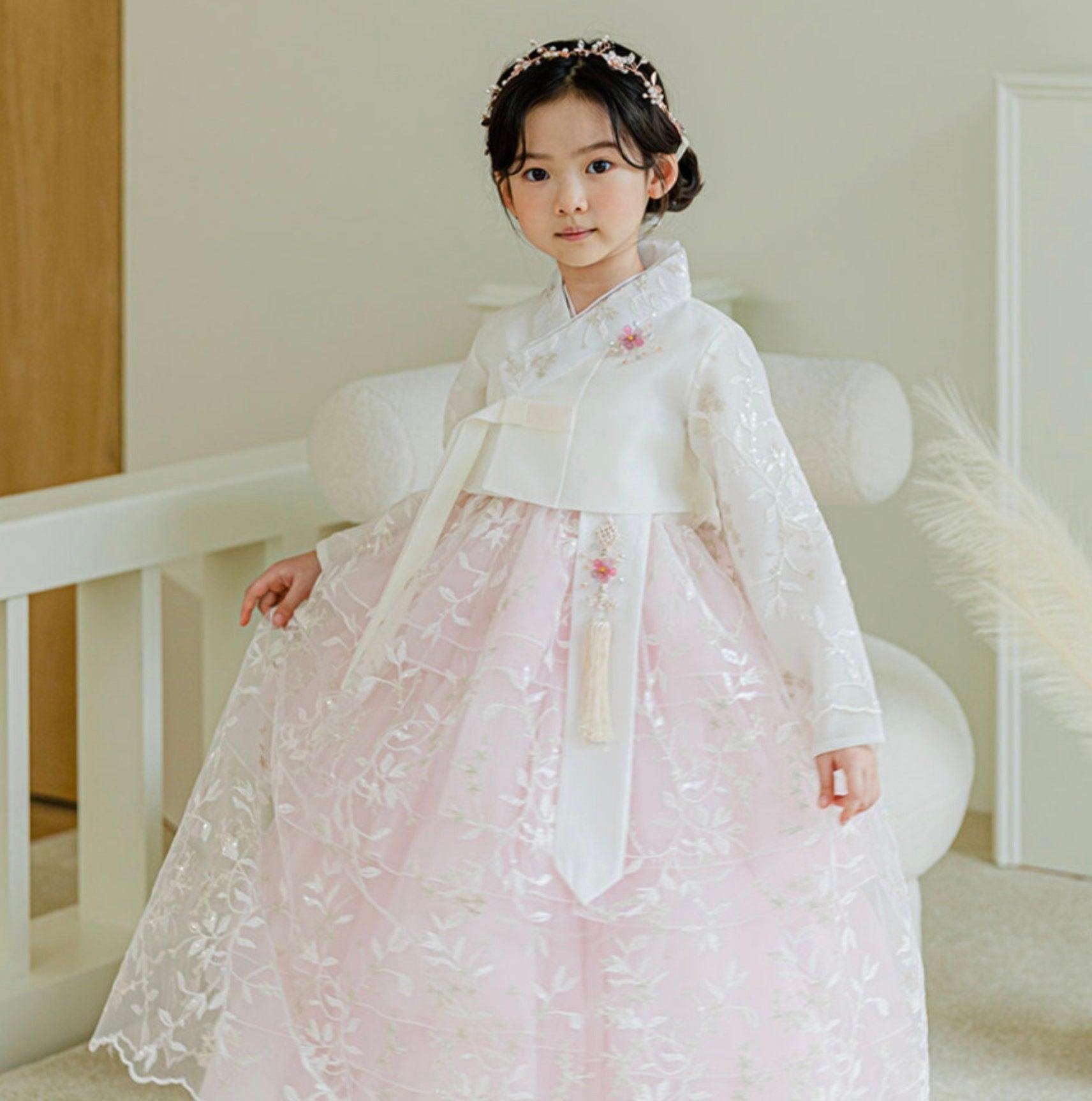 Yena Pink Dress Hanbok (Size 1~8) Girl Hanbok - Native Korean