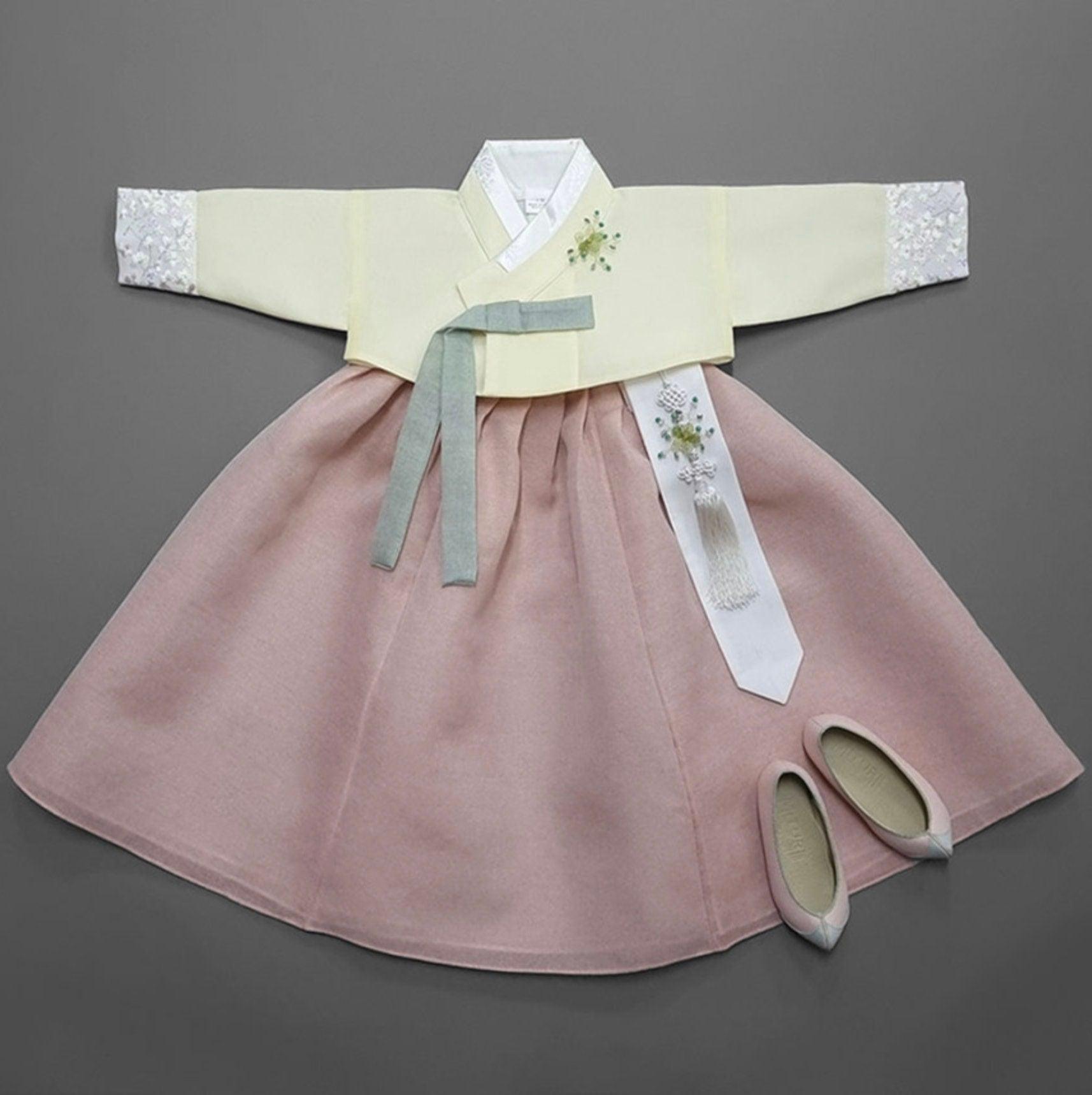 Yujin Coral Girl Hanbok (100D-15YR) - Native Korean
