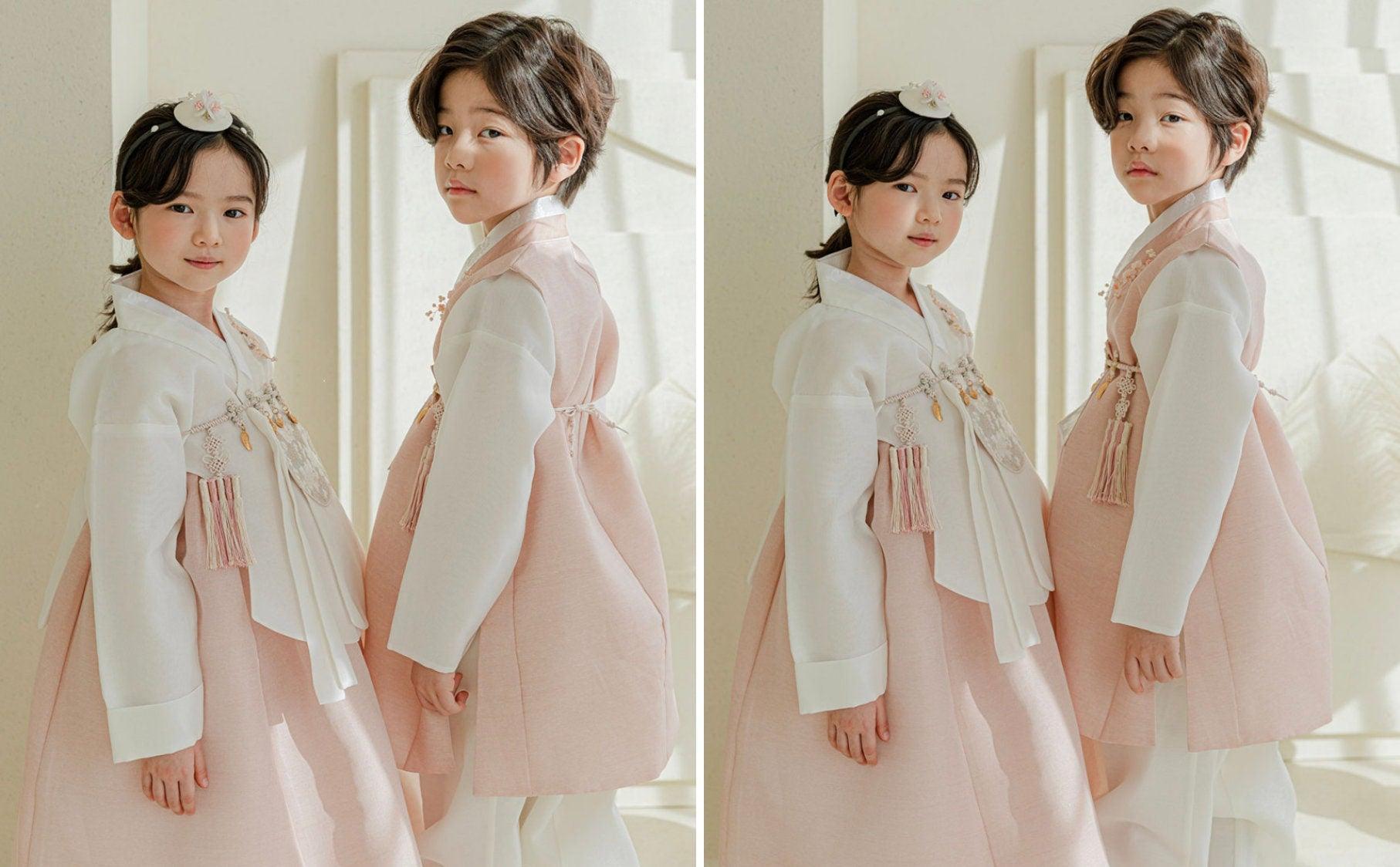Yujin Dangui Coral Girl Hanbok (100D-15YR) - Native Korean