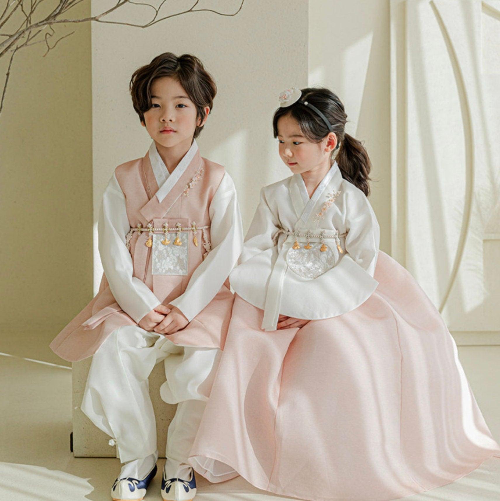Yujin Dangui Coral Girl Hanbok (100D-15YR) - Native Korean