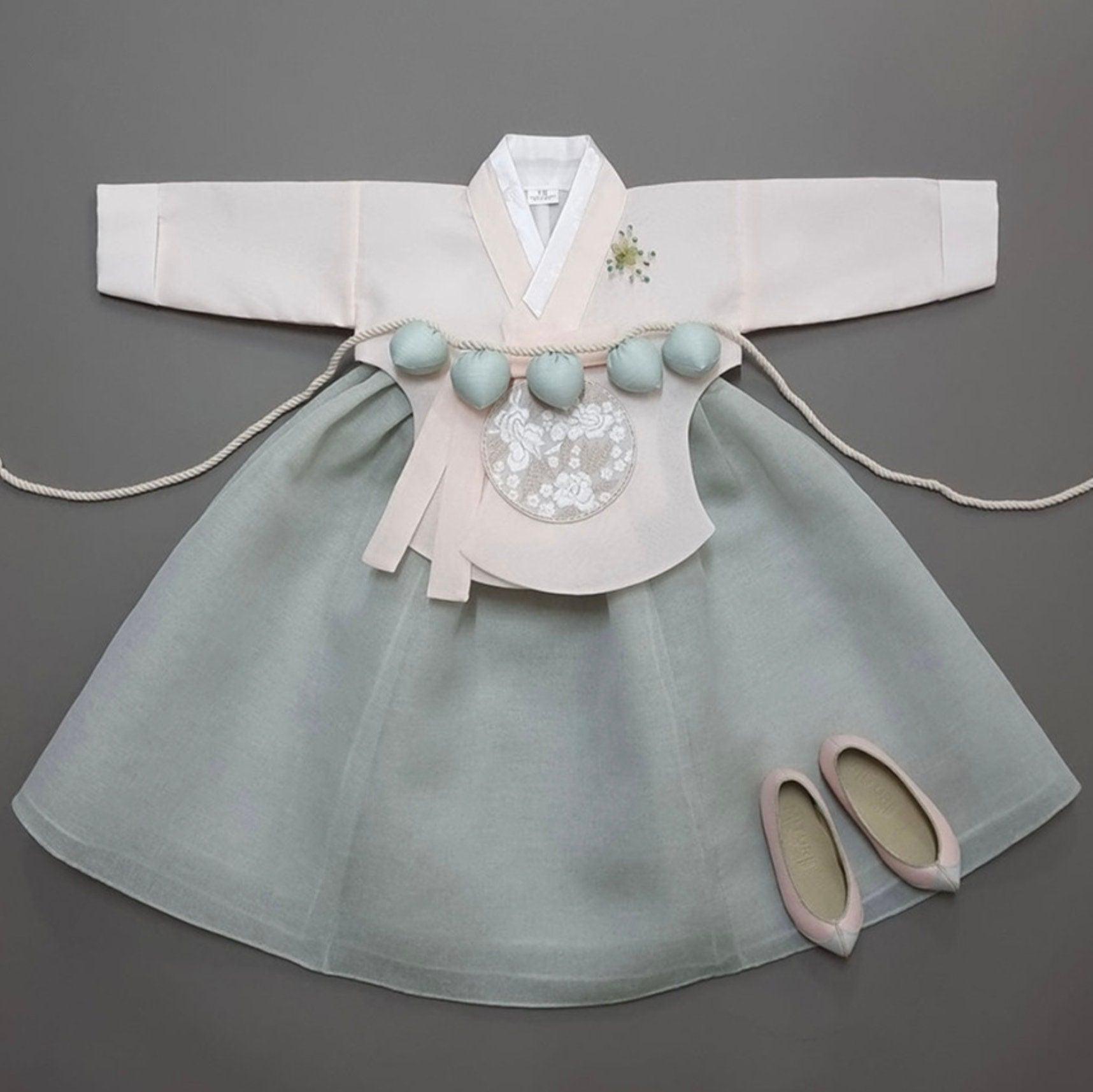 Yujin Dangui Green Girl Hanbok (100-15YR) - Native Korean