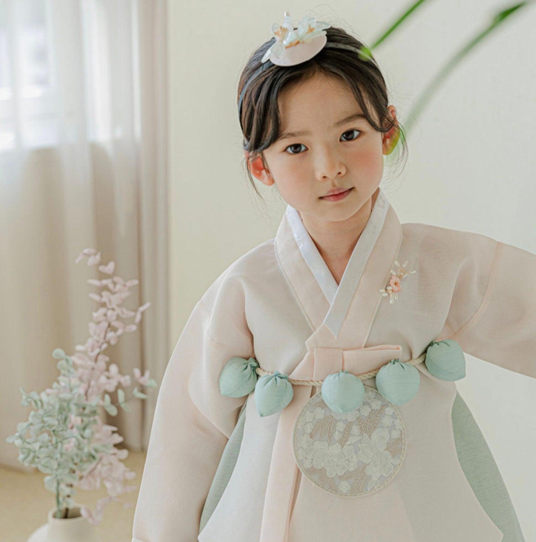 Yujin Dangui Green Girl Hanbok (100-15YR) - Native Korean