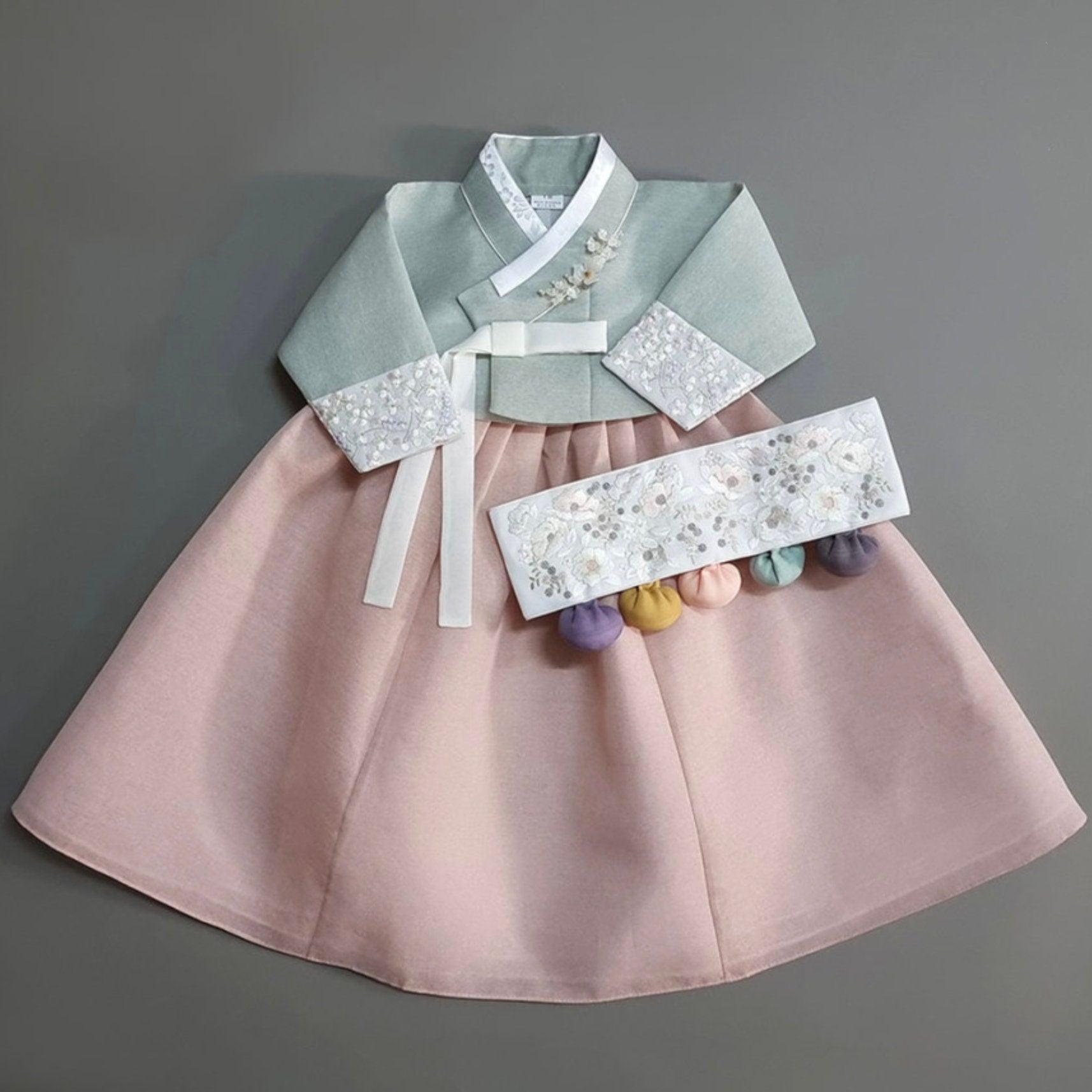 Yujin Jeogori-Coral Skirt Girl Hanbok (100D-15YR) - Native Korean