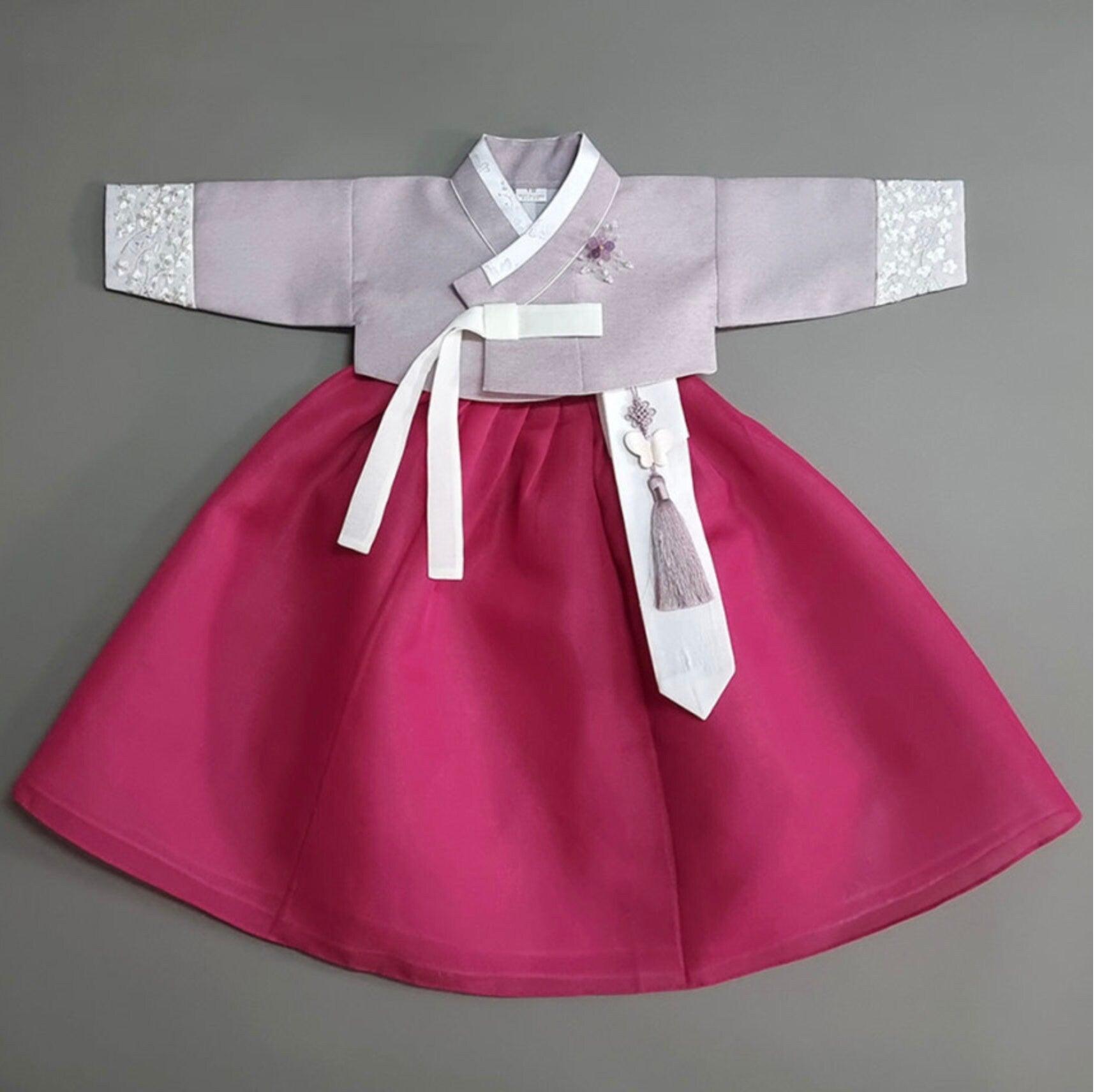 Yujin Jeogori-Magenta Skirt Girl Hanbok (100D-15YR) - Native Korean