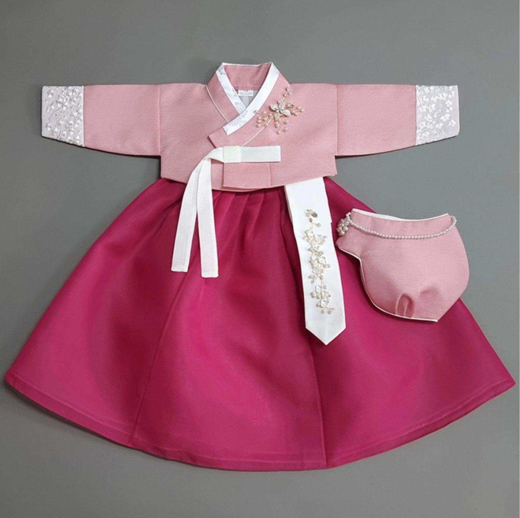 Yujin Jeogori-Magenta Skirt Girl Hanbok (100D-15YR) - Native Korean