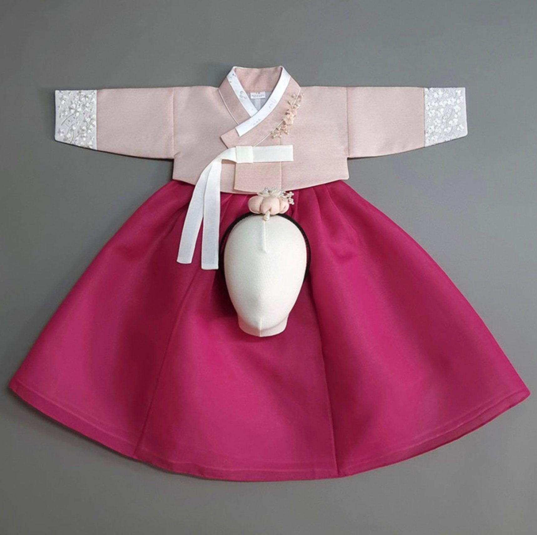 Yujin Jeogori-Magenta Skirt Girl Hanbok (100D-15YR) - Native Korean