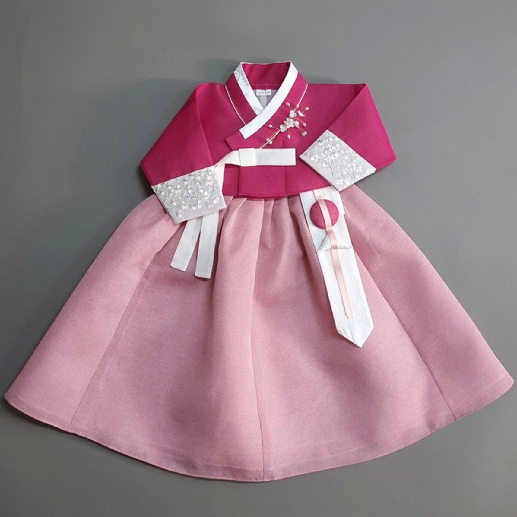 Yujin Jeogori-Pink Skirt Girl Hanbok (100D-15YR) - Native Korean