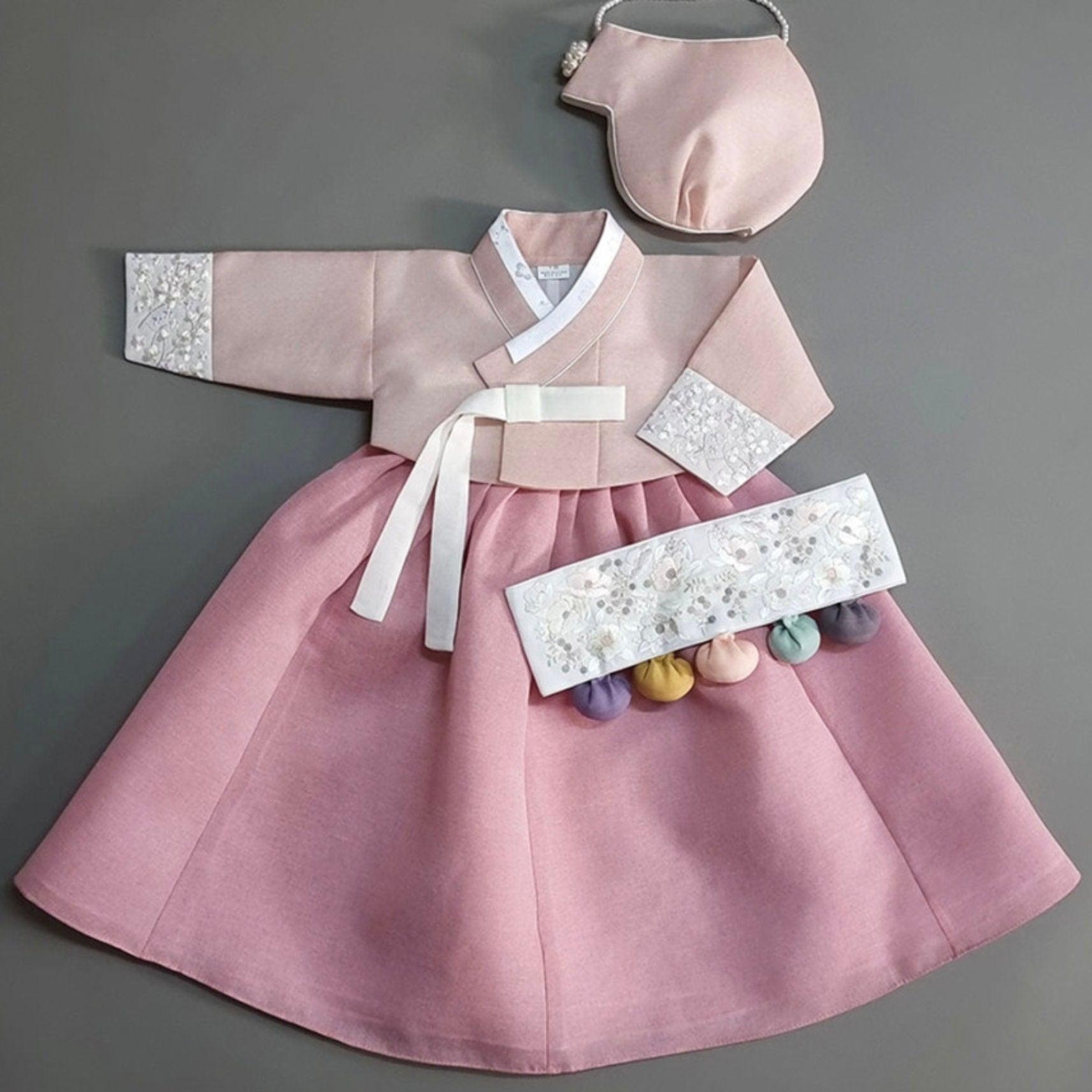 Yujin Jeogori-Pink Skirt Girl Hanbok (100D-15YR) - Native Korean