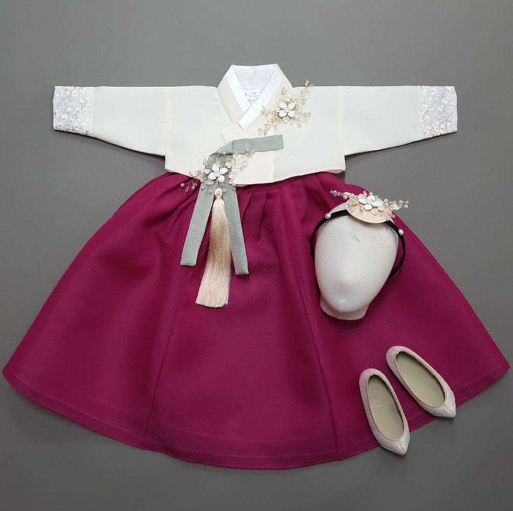 Yujin Magenta Girl Hanbok (100D-15YR) - Native Korean