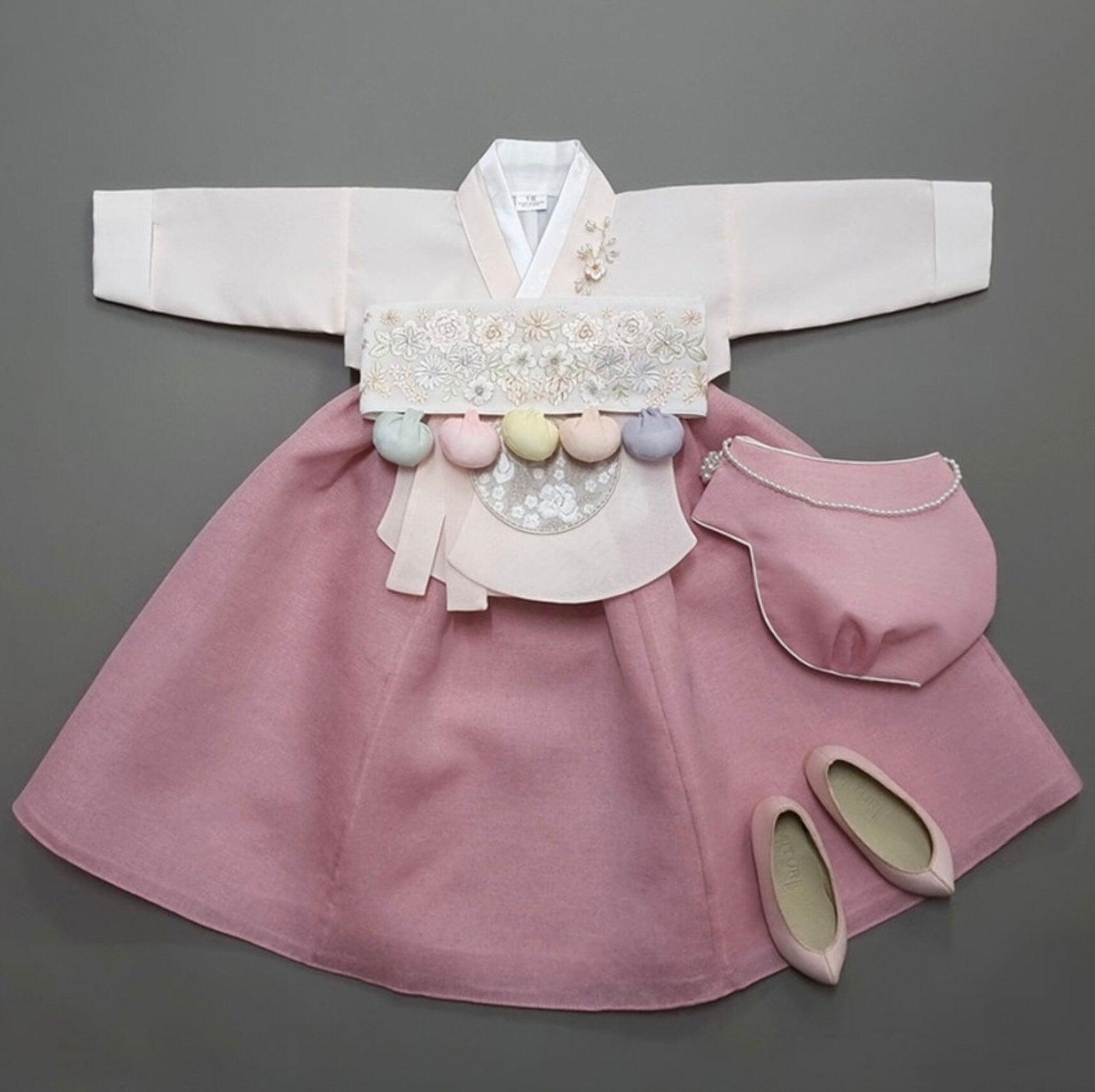 Yujin Pink Girl Hanbok (100D-15YR) - Native Korean