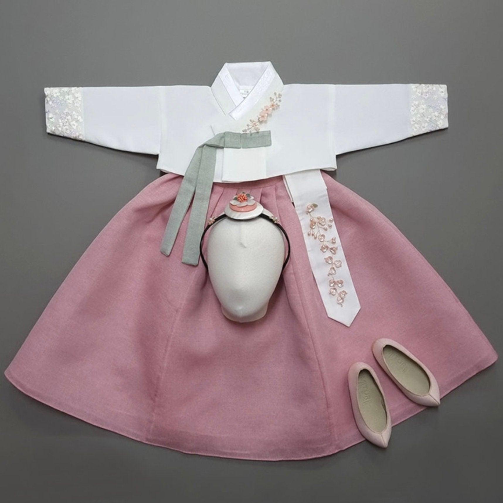 Yujin Pink Girl Hanbok (100D-15YR) - Native Korean