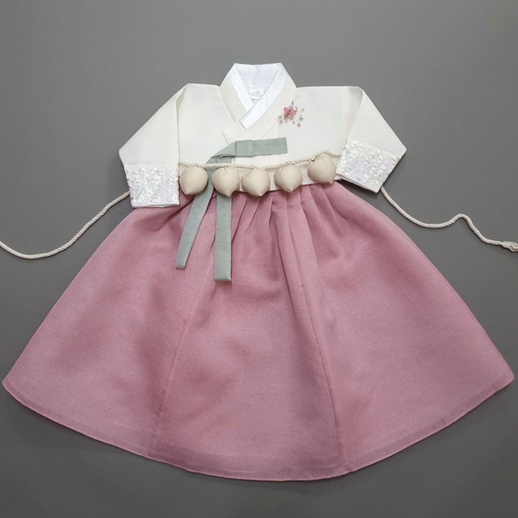 Yujin Pink Girl Hanbok (100D-15YR) - Native Korean