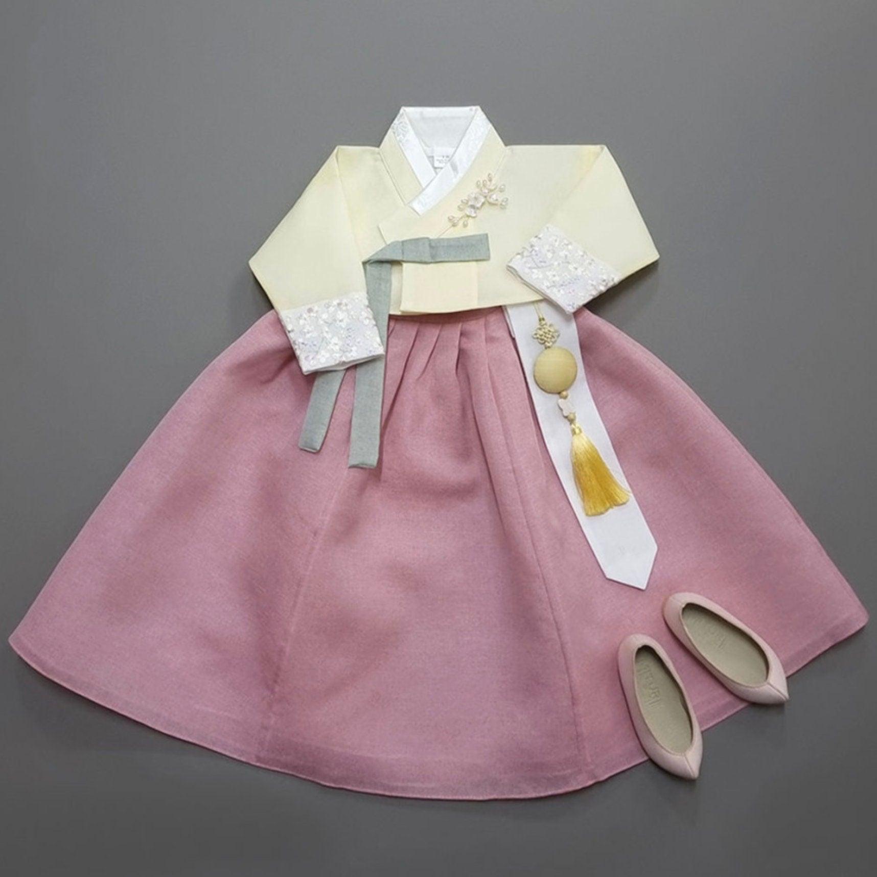 Yujin Pink Girl Hanbok (100D-15YR) - Native Korean