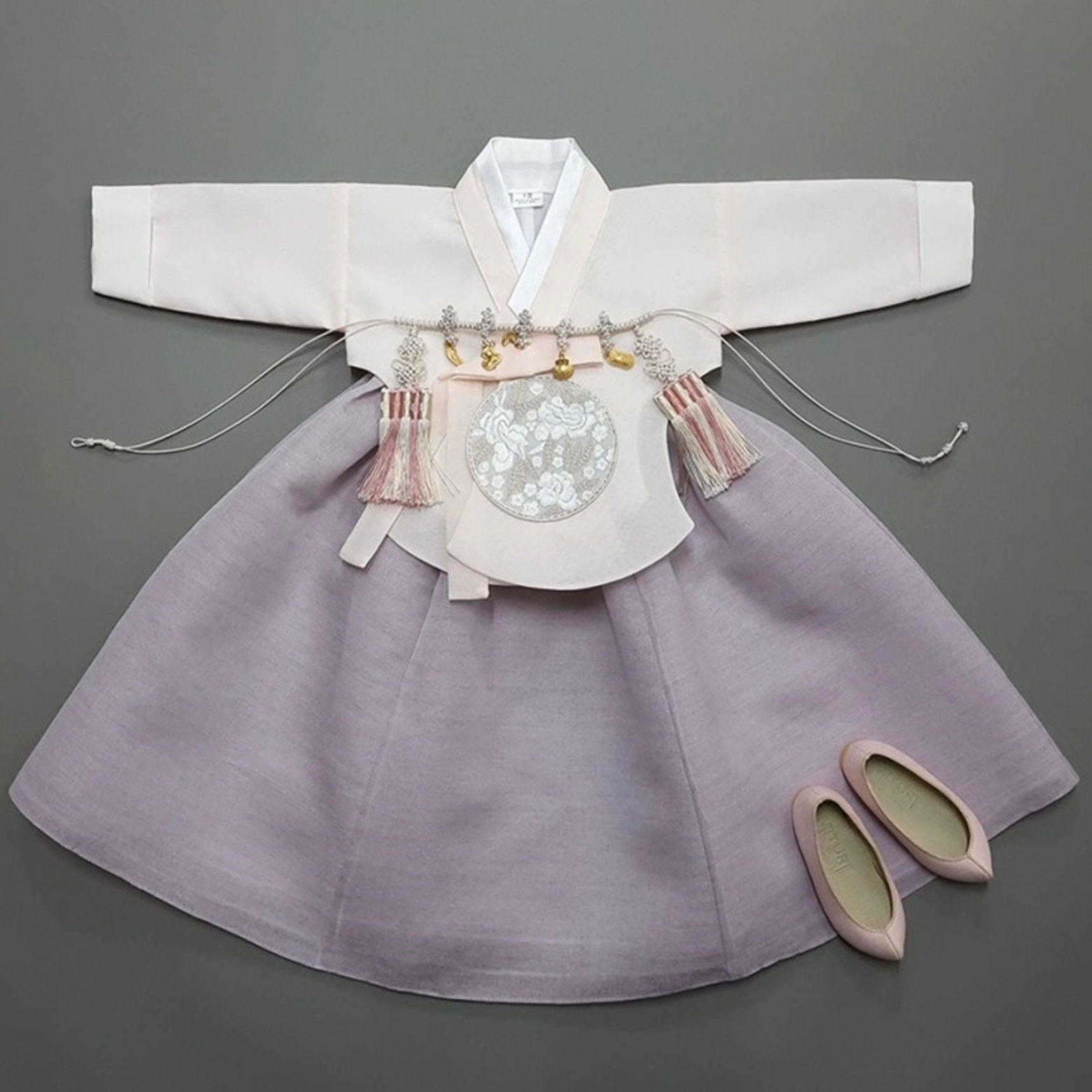 Yujin Purple Girl Hanbok (100D-15YR) - Native Korean