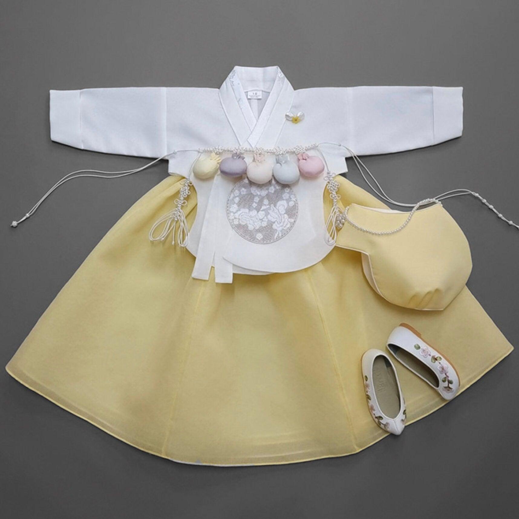 Yujin Yellow Girl Hanbok (100D-15YR) - Native Korean