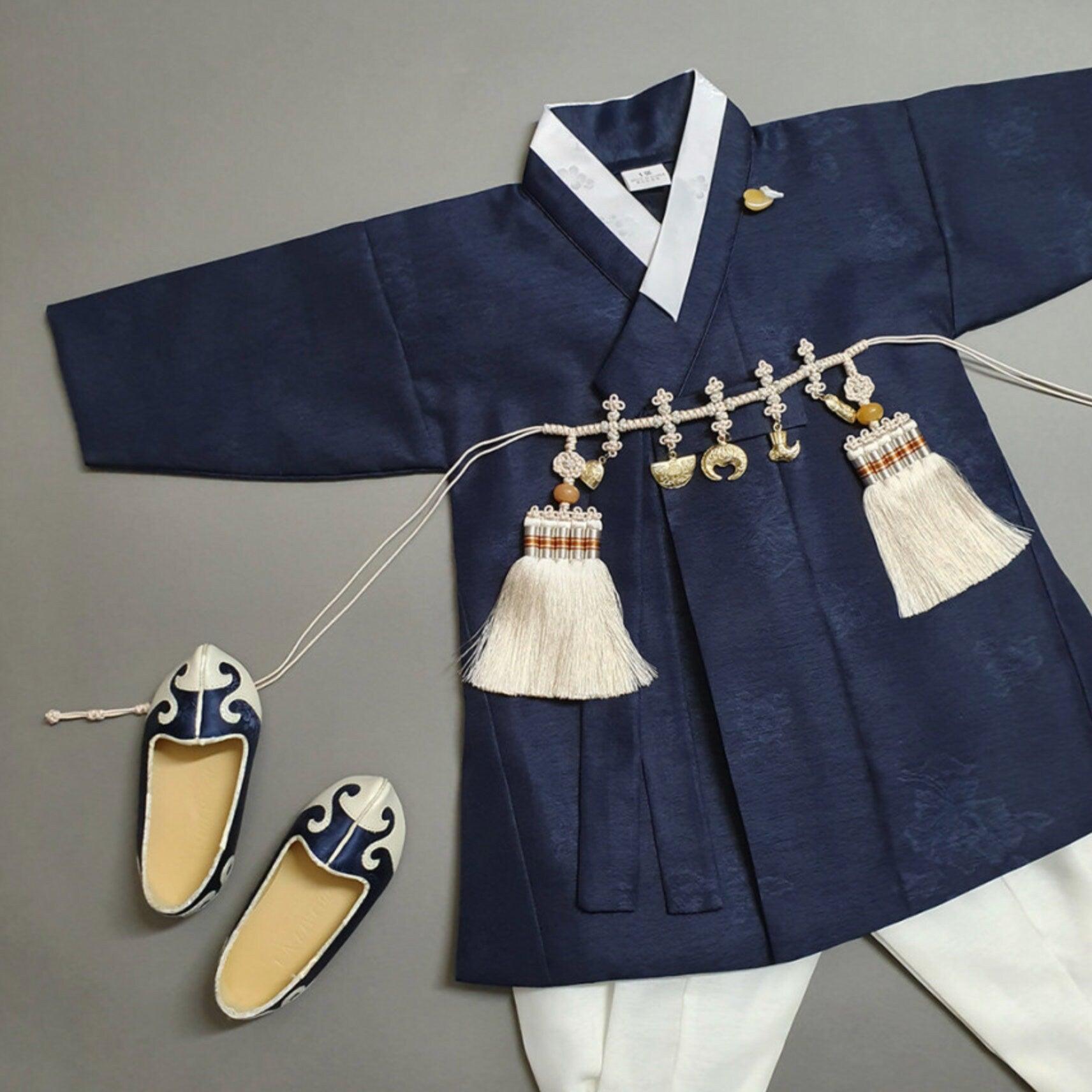 Yunwoo Navy Boy Hanbok (100D-8YR) - Native Korean