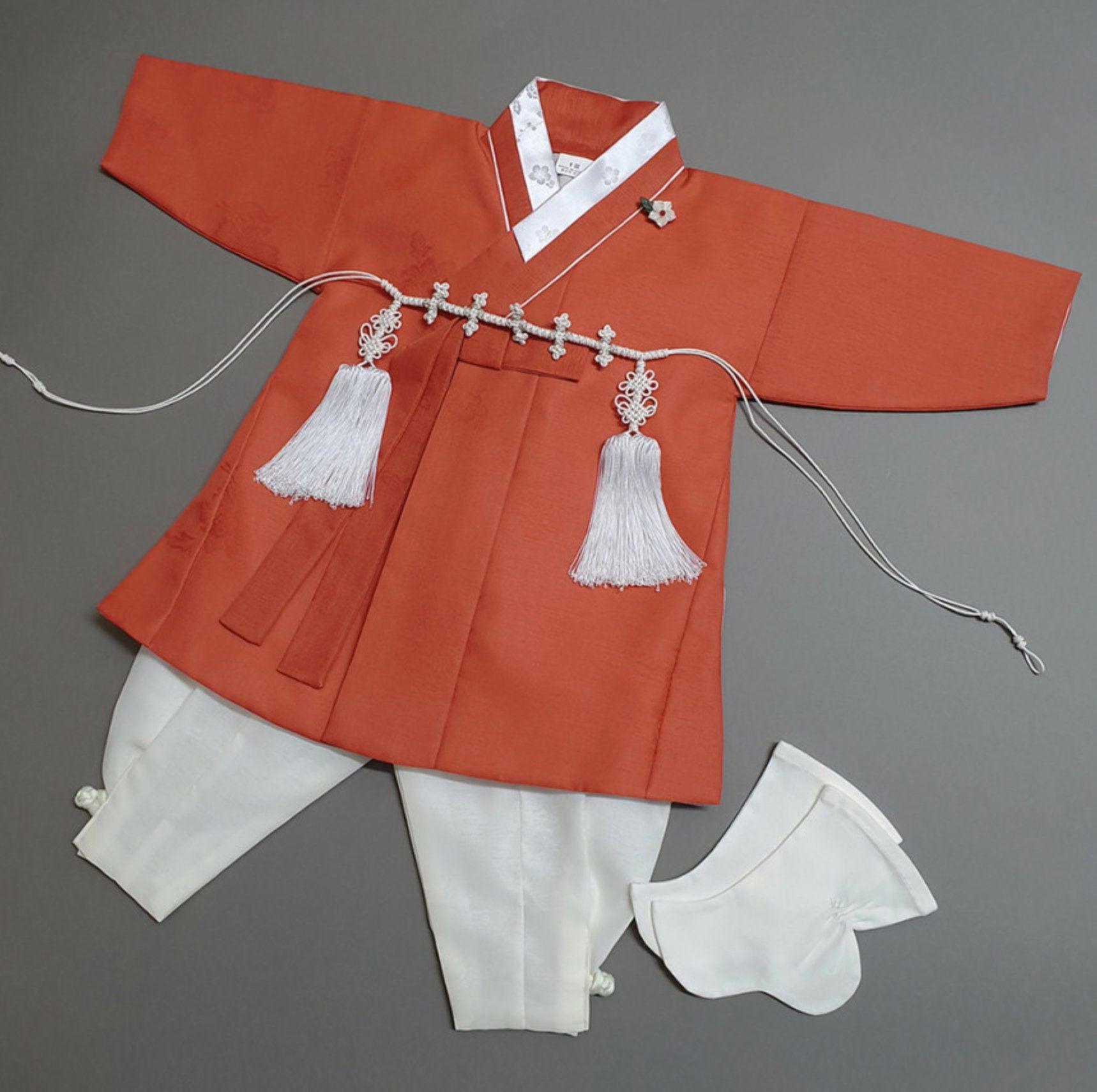 Yunwoo Orange Boy Hanbok (100D-8YR) - Native Korean