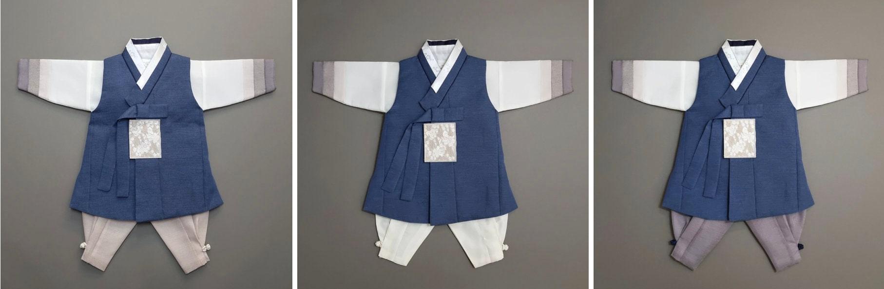 Yusin Blue Stripe Boy Hanbok (100D-15YR) - Native Korean